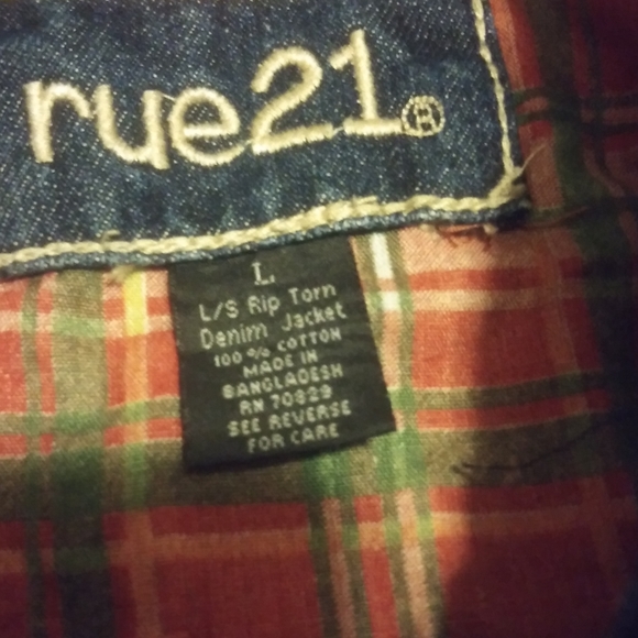 Rue 21 Factory Distressed Blue Jean Jacket - Picture 11 of 12